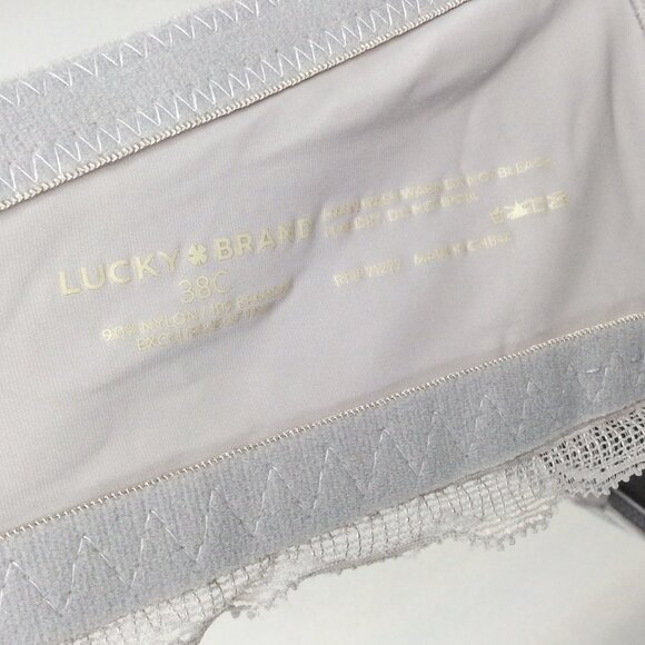 Lucky Brand Underwire Bra Size 38C Gray Comfort Straps Lightly Padded Lined - Picture 5 of 5